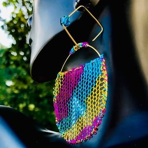 2.5” Gold Artisan Handmade Lightweight Earrings